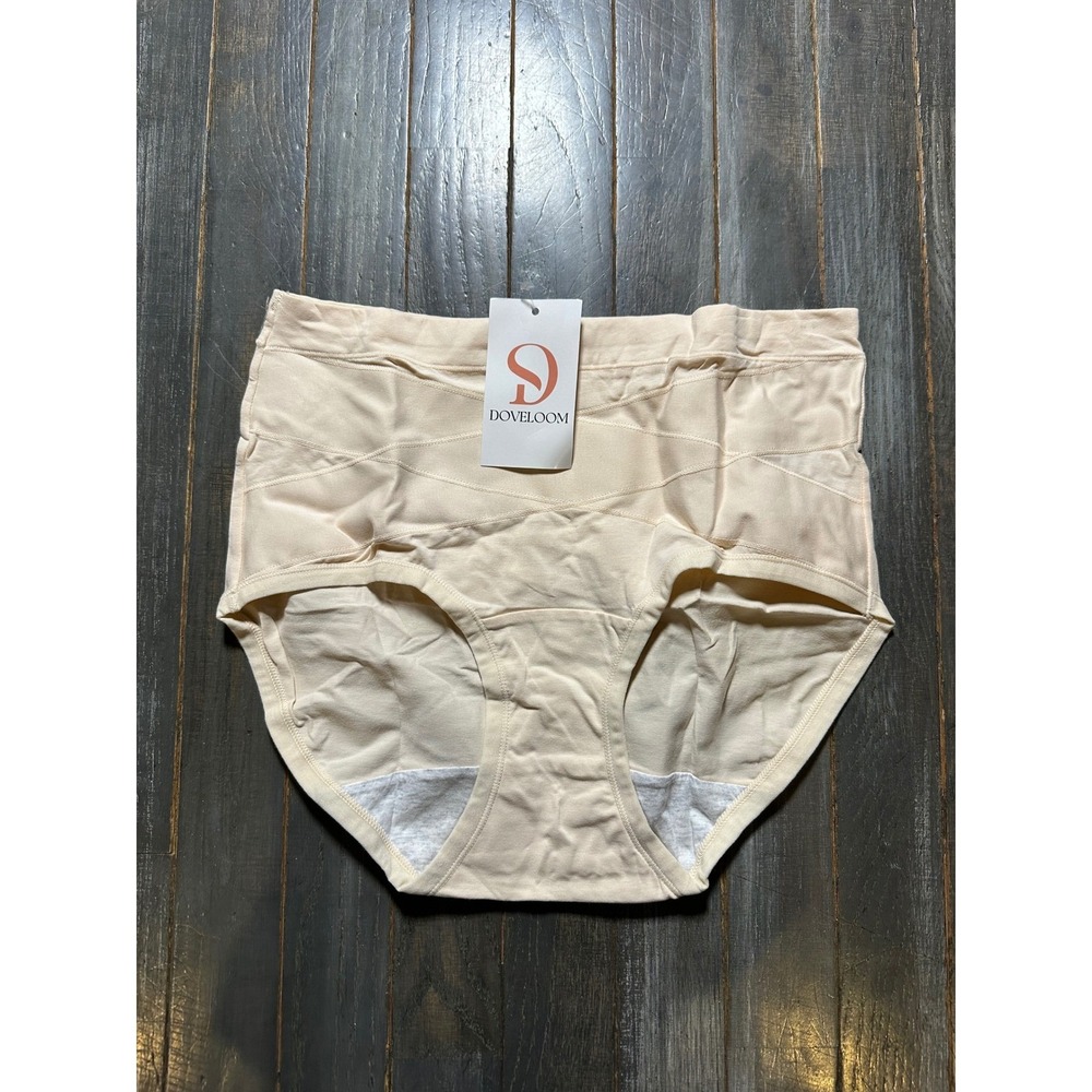Doveloom X-Cross Leakproof Panties High Waist Tummy Control‎ Beige